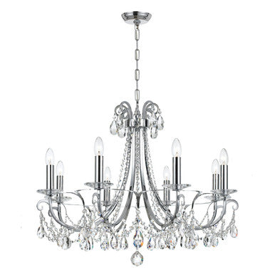 Crystorama Othello 8 Light Spectra Crystal Polished Chrome Chandelier 6828-CH-CL-SAQ