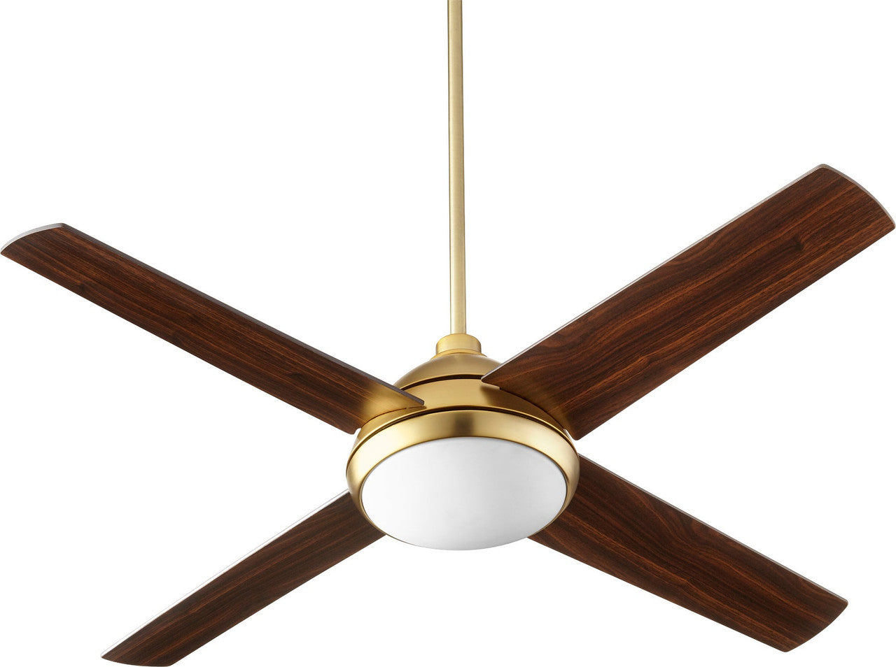 Quorum Quest Ceiling Fan in Aged Brass 68524-80