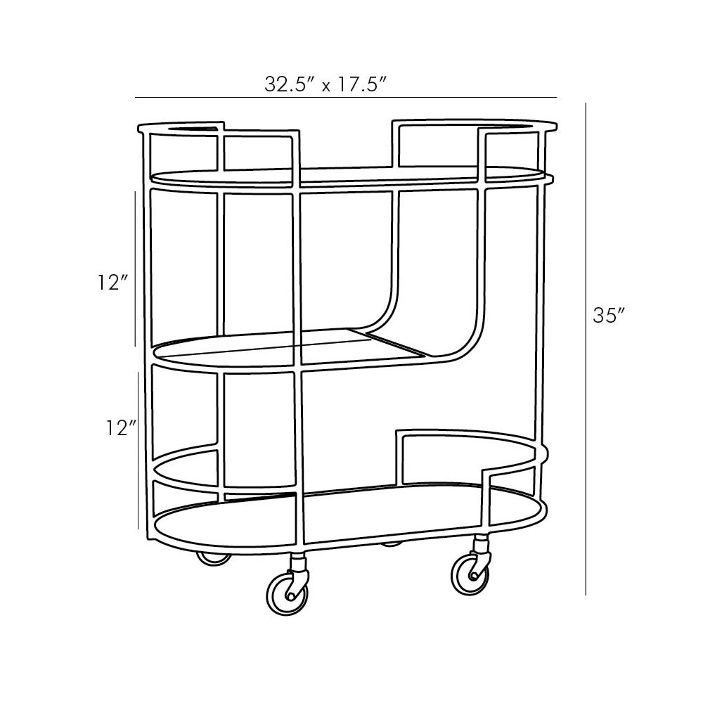 Arteriors Home Trainor Bar Cart 6857