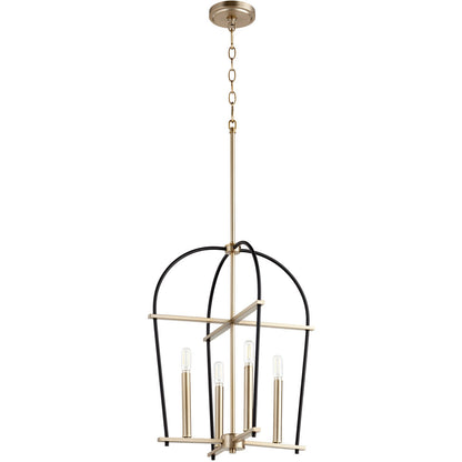 Quorum Espy Entry in Noir with Aged Brass 687-4-6980