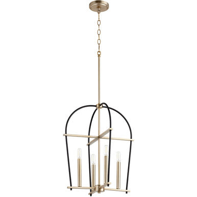 Quorum Espy Entry in Noir with Aged Brass 687-4-6980