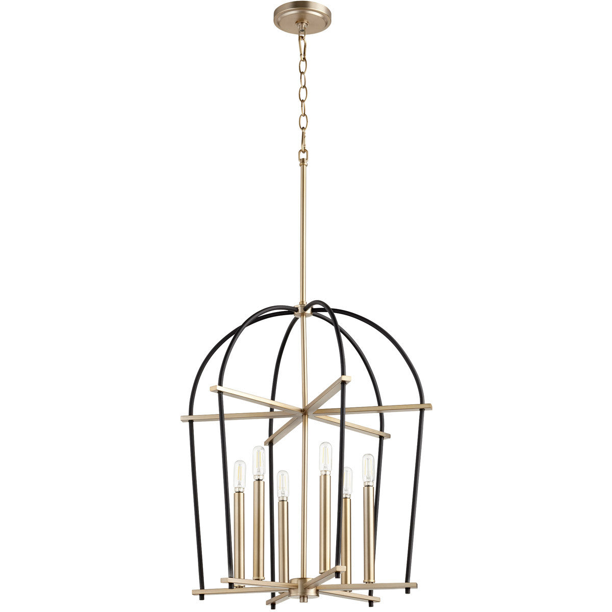 Quorum Espy Entry in Noir with Aged Brass 687-6-6980