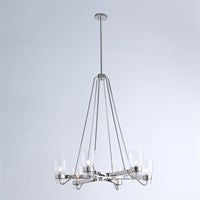 Global Views Six Light Chandelier-Shiny Nickel RM9.90001