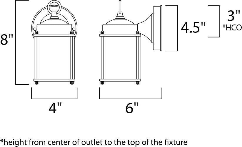 Maxim 1-Light Outdoor Wall Mount in Oil Rubbed Bronze 6879CLOI