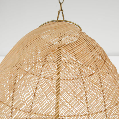 Quorum  Rattan 5 Light Pendant - Aged Brass 6900-5-80