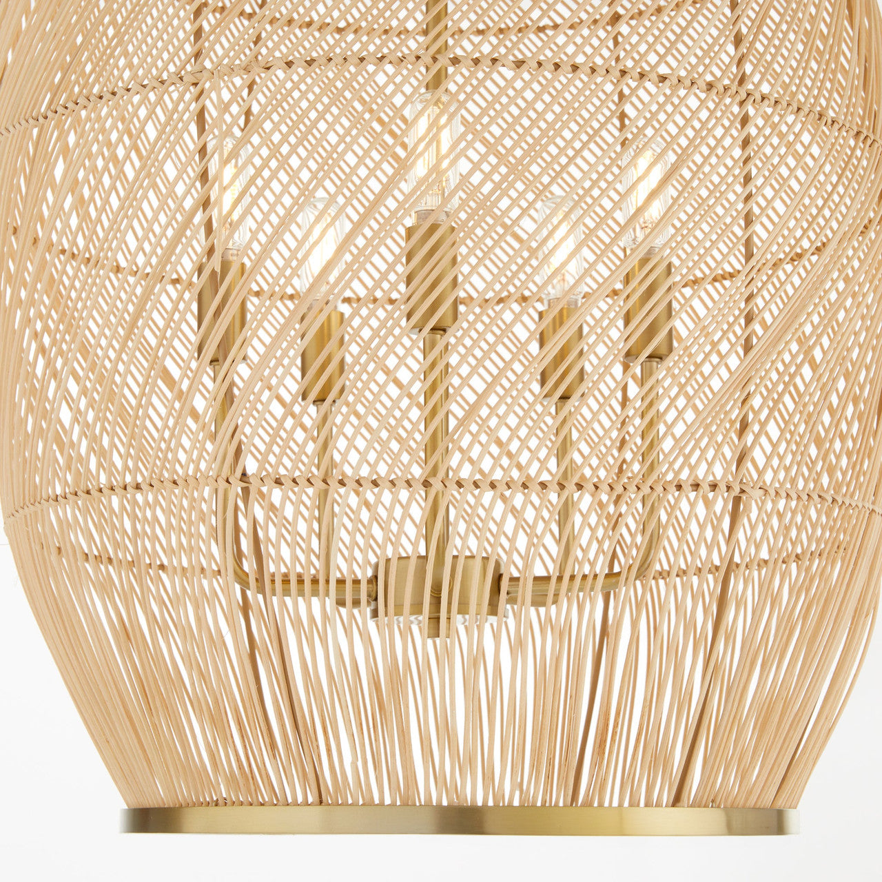 Quorum  Rattan 5 Light Pendant - Aged Brass 6900-5-80