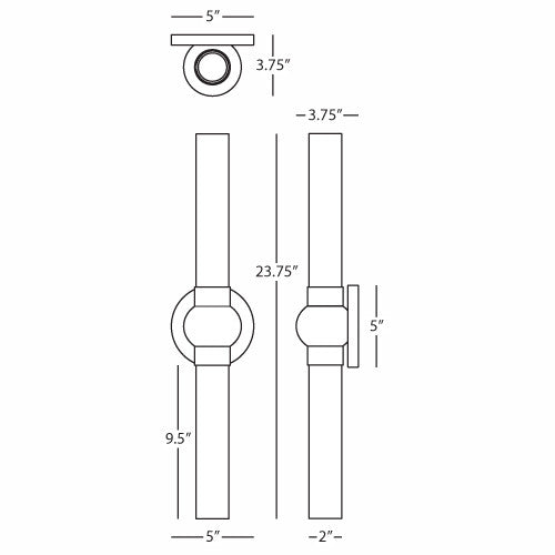 Robert Abbey  Daphne Wall Sconce in Modern Brass Finish 6900