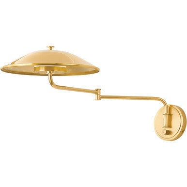 Hudson Valley Lighting Brockville Plug-In Sconce in Aged Brass 6910-AGB