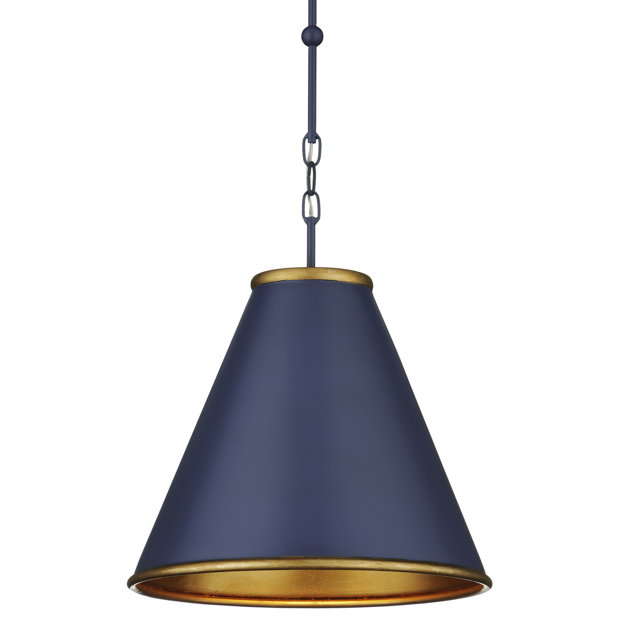 Currey & Co. Pierrepont 16" Small Blue 1-Light Pendant 9000-1102