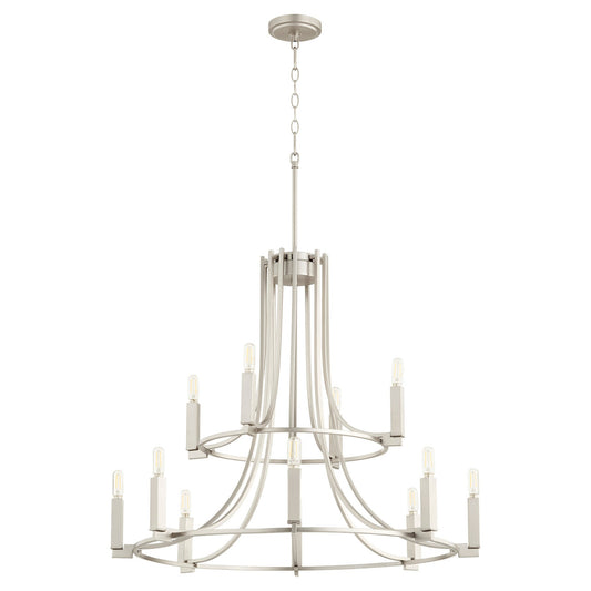 Quorum Olympus Chandelier in Satin Nickel 696-12-65