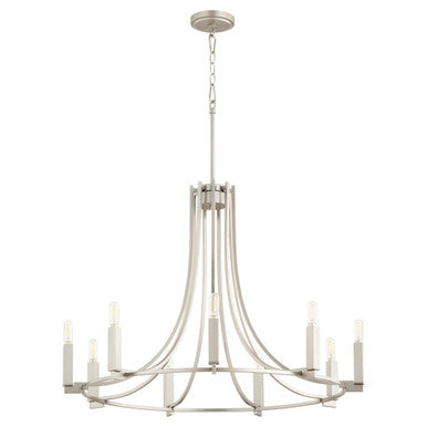 Quorum Olympus Chandelier in Satin Nickel 696-9-65