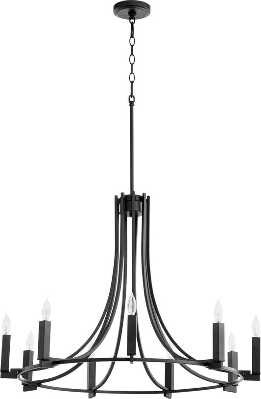 Quorum Olympus Chandelier in Textured Black 696-9-69