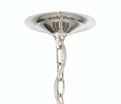 Lumanity Lighting Ashland 8-Light Statement Round Nickel Chandelier in Polished Nickel  L090-0026