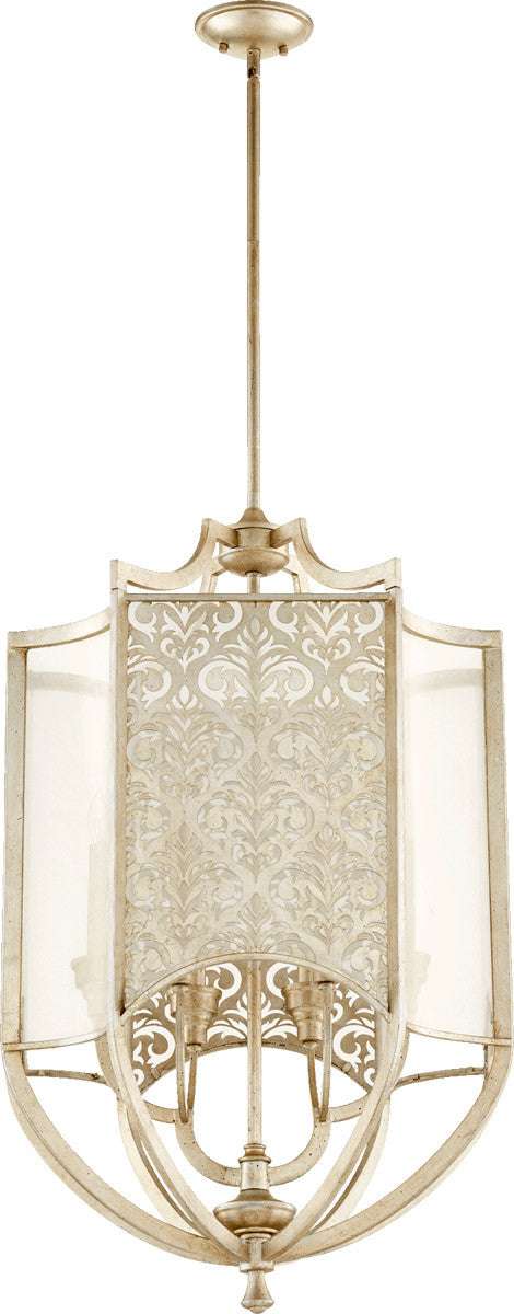 Quorum Bastille Entry in Aged Silver Leaf 6975-6-60