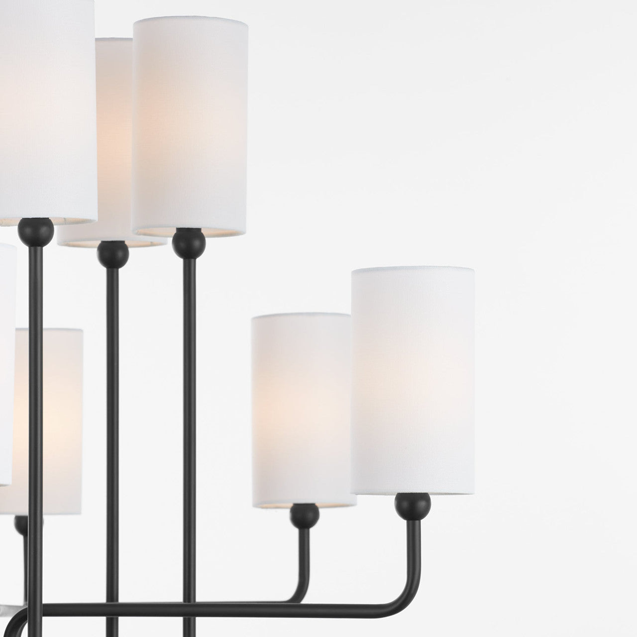 Quorum  Charlotte 12 Light Chandlier - Matte Black 698-12-59