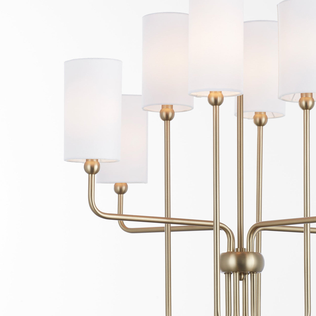 Quorum  Charlotte 8 Light Chandlier - Aged Brass 698-8-80