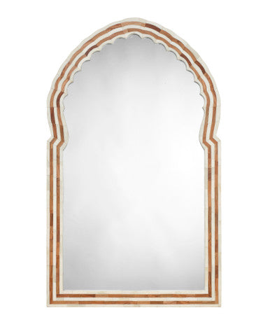 Jamie Young Bardot Large Bone & Wood Mirror 6BARD-MINA