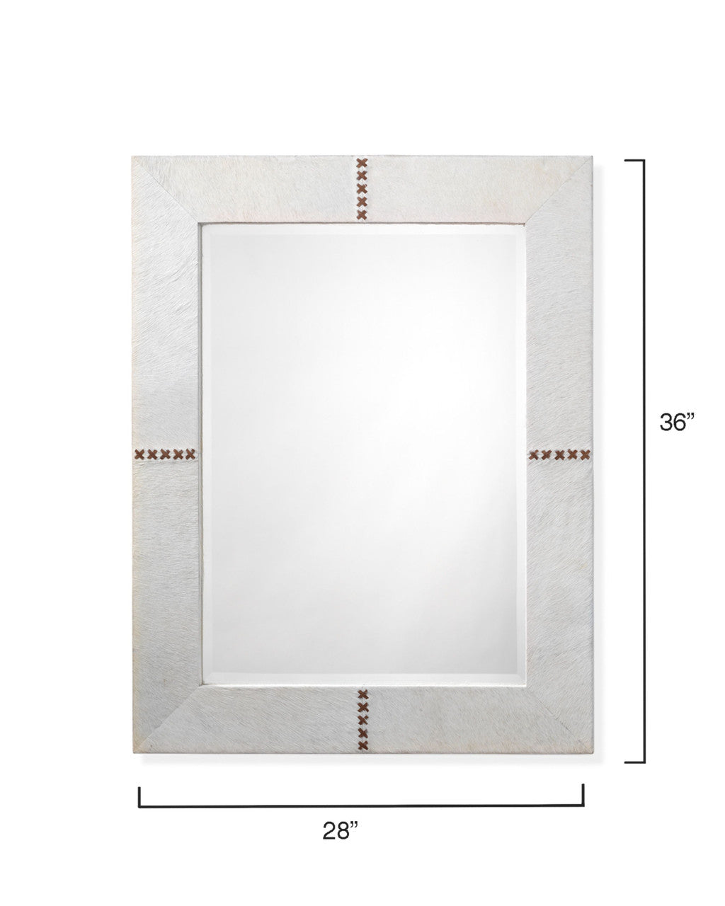 Jamie Young Cross Stitch Rectangle Mirror 6CROS-RECTWH