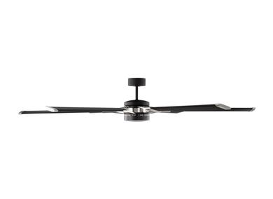 Visual Comfort Fan Loft 72" LED Ceiling Fan - Midnight Black, Handheld Remote, 6-speed, Reverse and Dimmer, indoor/outdoor 6LFR72MBKD