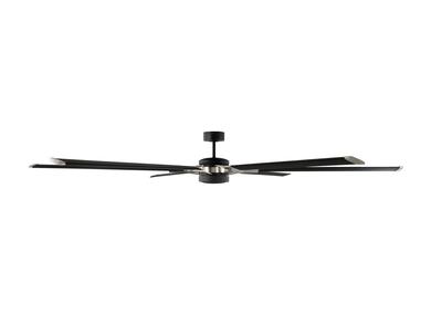 Visual Comfort Fan Loft 96" LED Ceiling Fan - Midnight Black, Handheld Remote, 6-speed, Reverse and Dimmer, indoor/outdoor 6LFR96MBKD