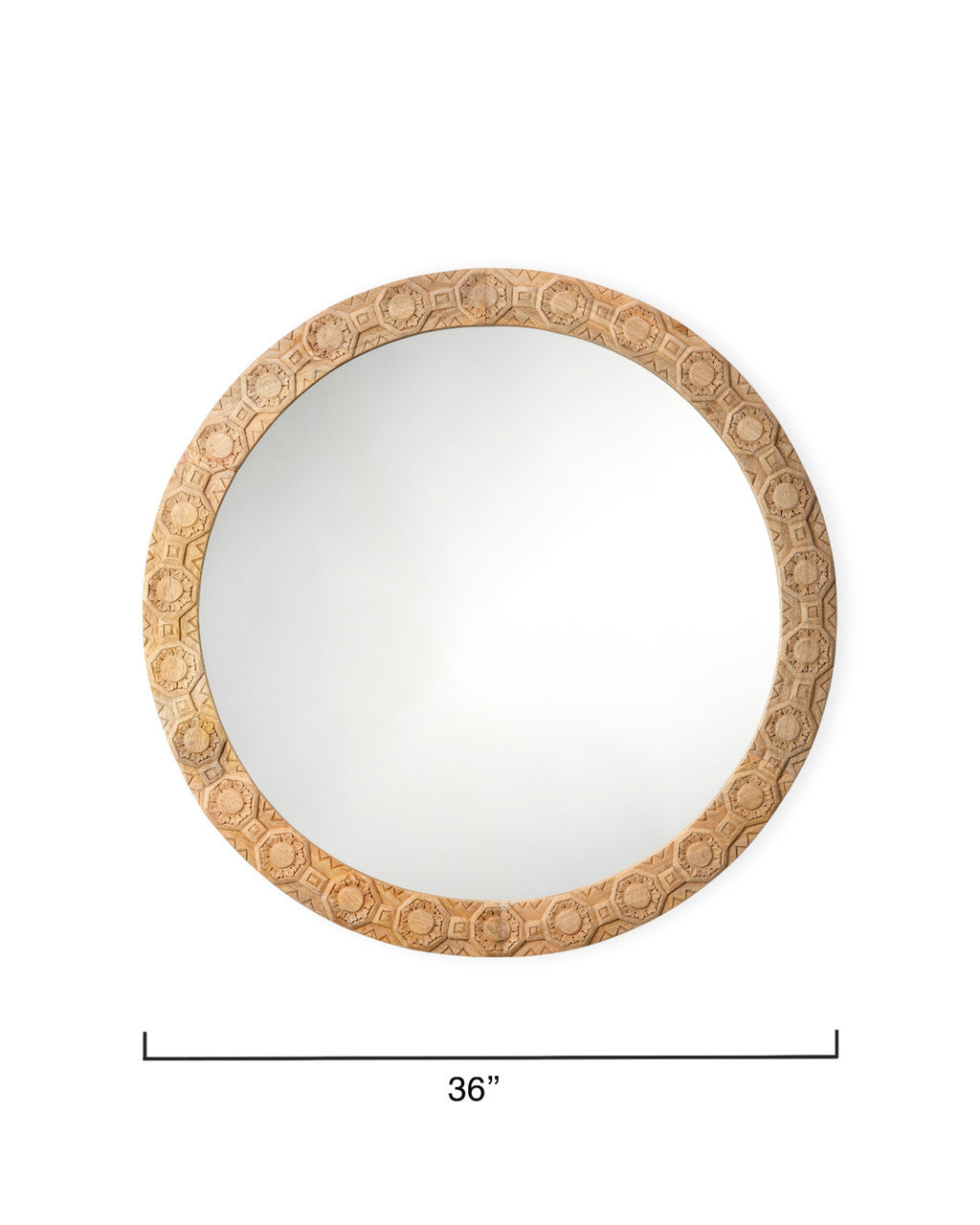 Jamie Young  Relief Carved Round Mirror 6RELI-RNDNA