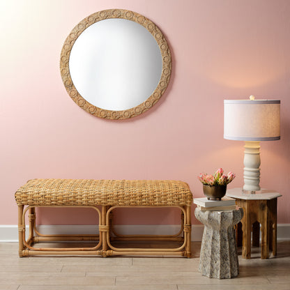 Jamie Young  Relief Carved Round Mirror 6RELI-RNDNA