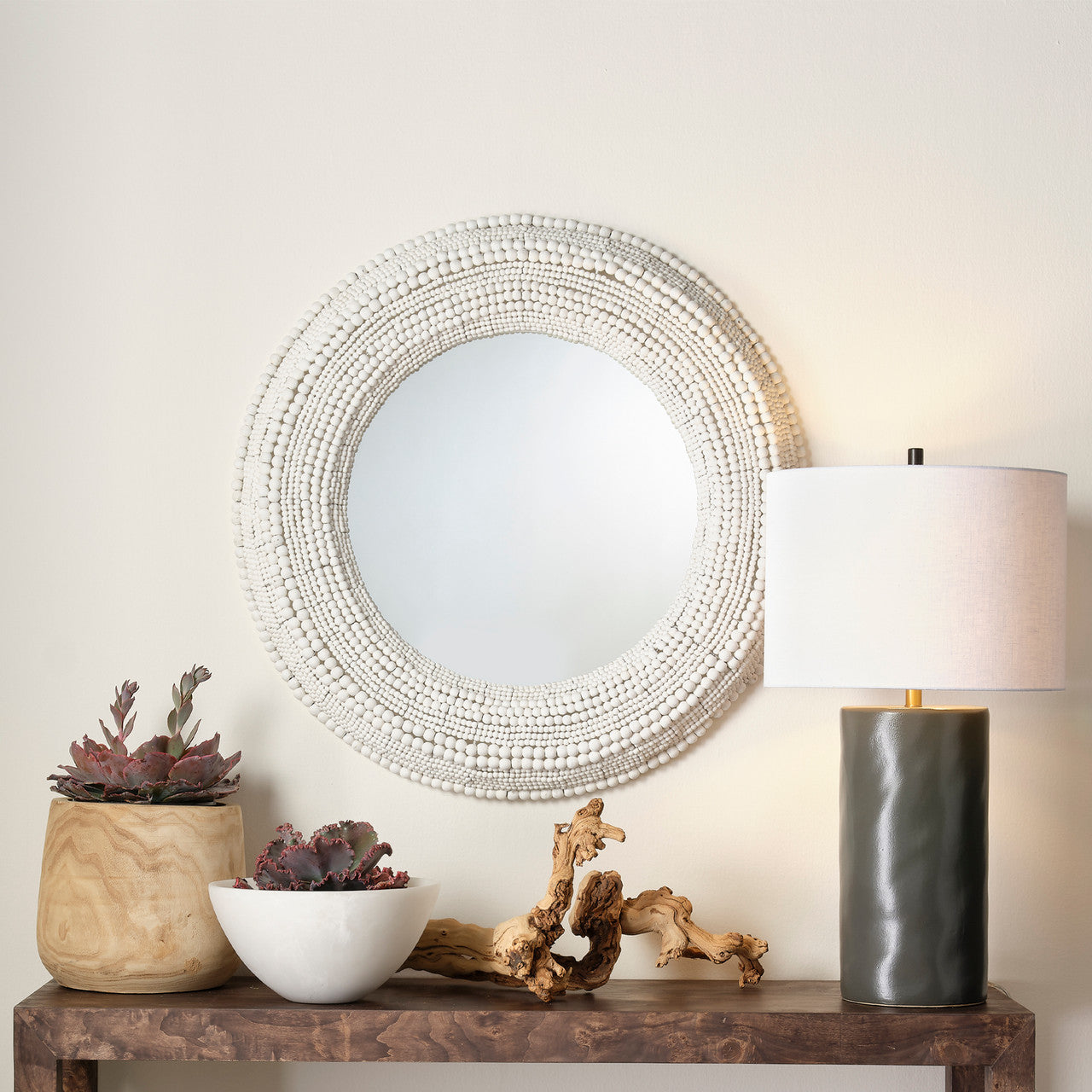 Jamie Young Strand Beaded Mirror  6STRA-MIWH