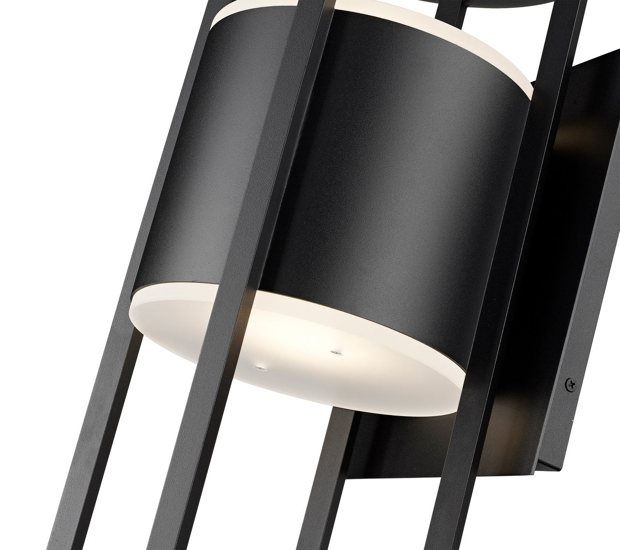 Z-Lite Luca 2 Light Outdoor Wall Light in Black 517B-BK-LED