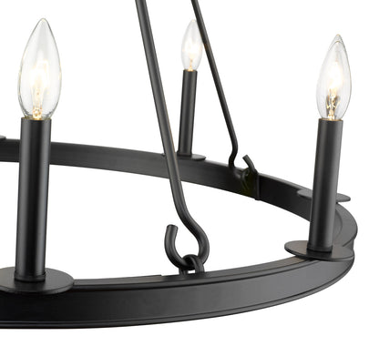 Z-Lite Barclay 8 Light Chandelier in Matte Black 482R-8MB