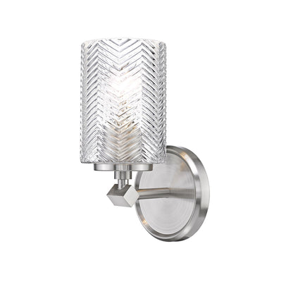 Z-Lite Dover Street 1 Light Wall Sconce in Brushed Nickel 1934-1S-BN