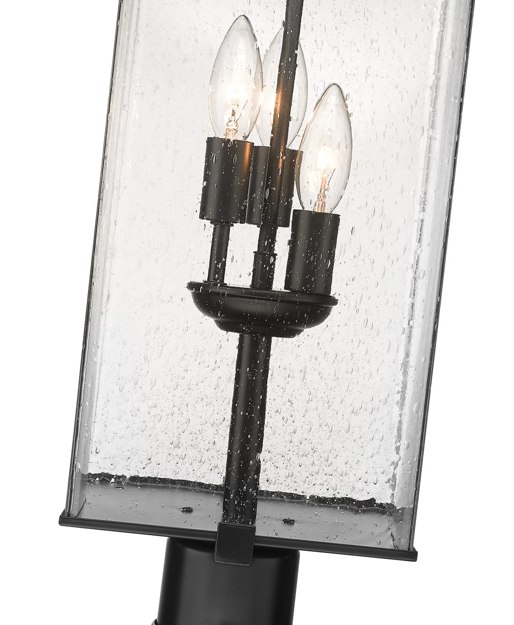 Z-Lite Sana 3 Light Outdoor Post Mount Fixture in Black 592PHBR-BK