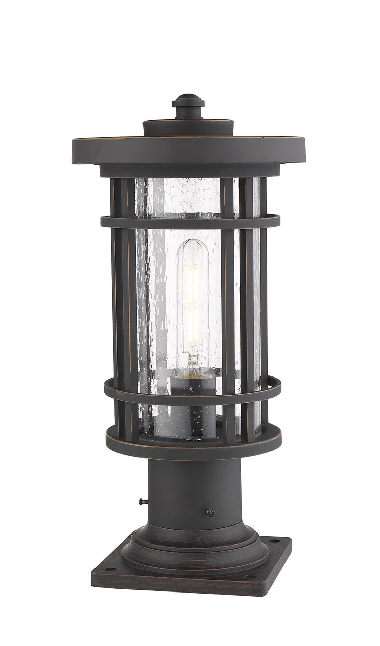 Z-Lite Jordan 1 Light Outdoor Pier Mounted Fixture in Oil Rubbed Bronze 570PHM-533PM-ORB