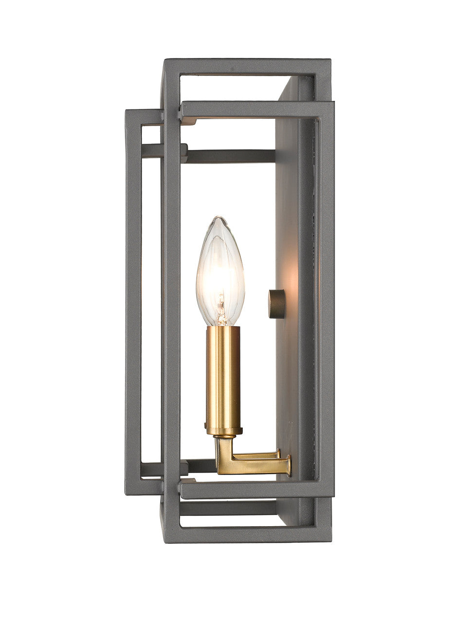 Z-Lite Titania 2 Light Wall Sconce in Bronze + Olde Brass 454-2S-BRZ-OBR