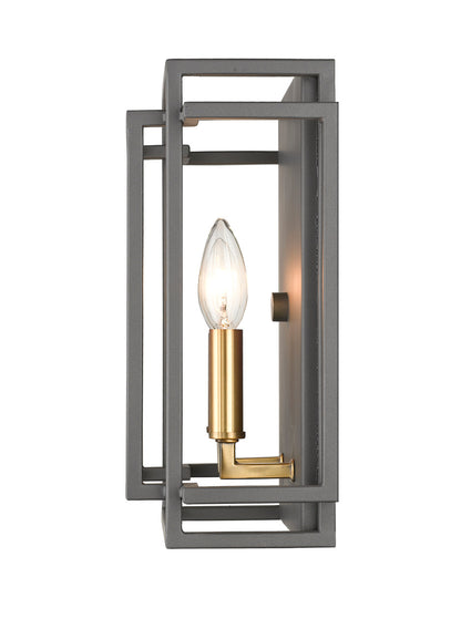 Z-Lite Titania 2 Light Wall Sconce in Bronze + Olde Brass 454-2S-BRZ-OBR