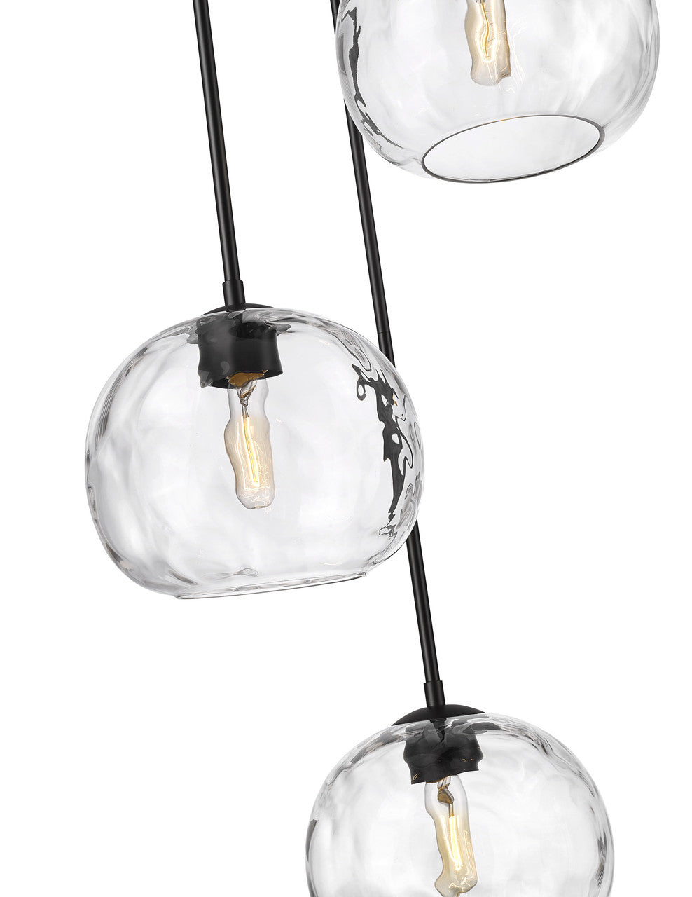 Z-Lite Chloe 3 Light Chandelier in Matte Black 490P10-3R-MB