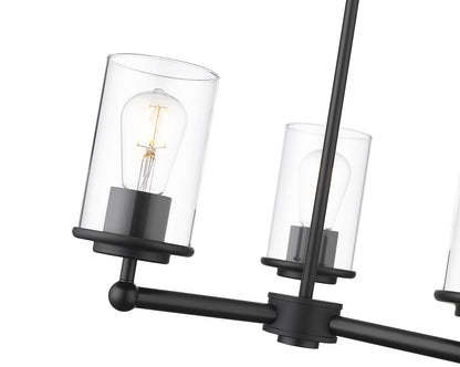 Z-Lite Thayer 3 Light Chandelier in Matte Black 742-3MB