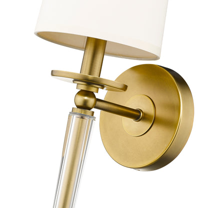 Z-Lite Avery 1 Light Wall Sconce in Rubbed Brass 810-1S-RB