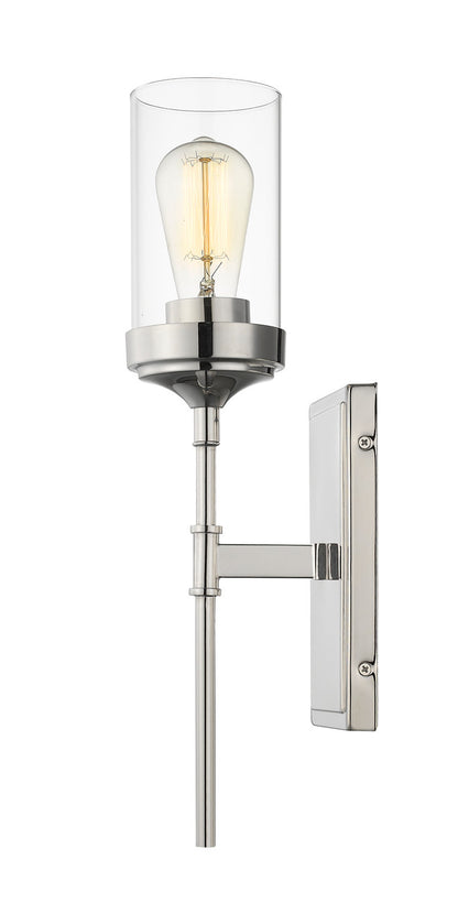 Z-Lite Calliope 1 Light Wall Sconce in Polished Nickel 617-1S-PN