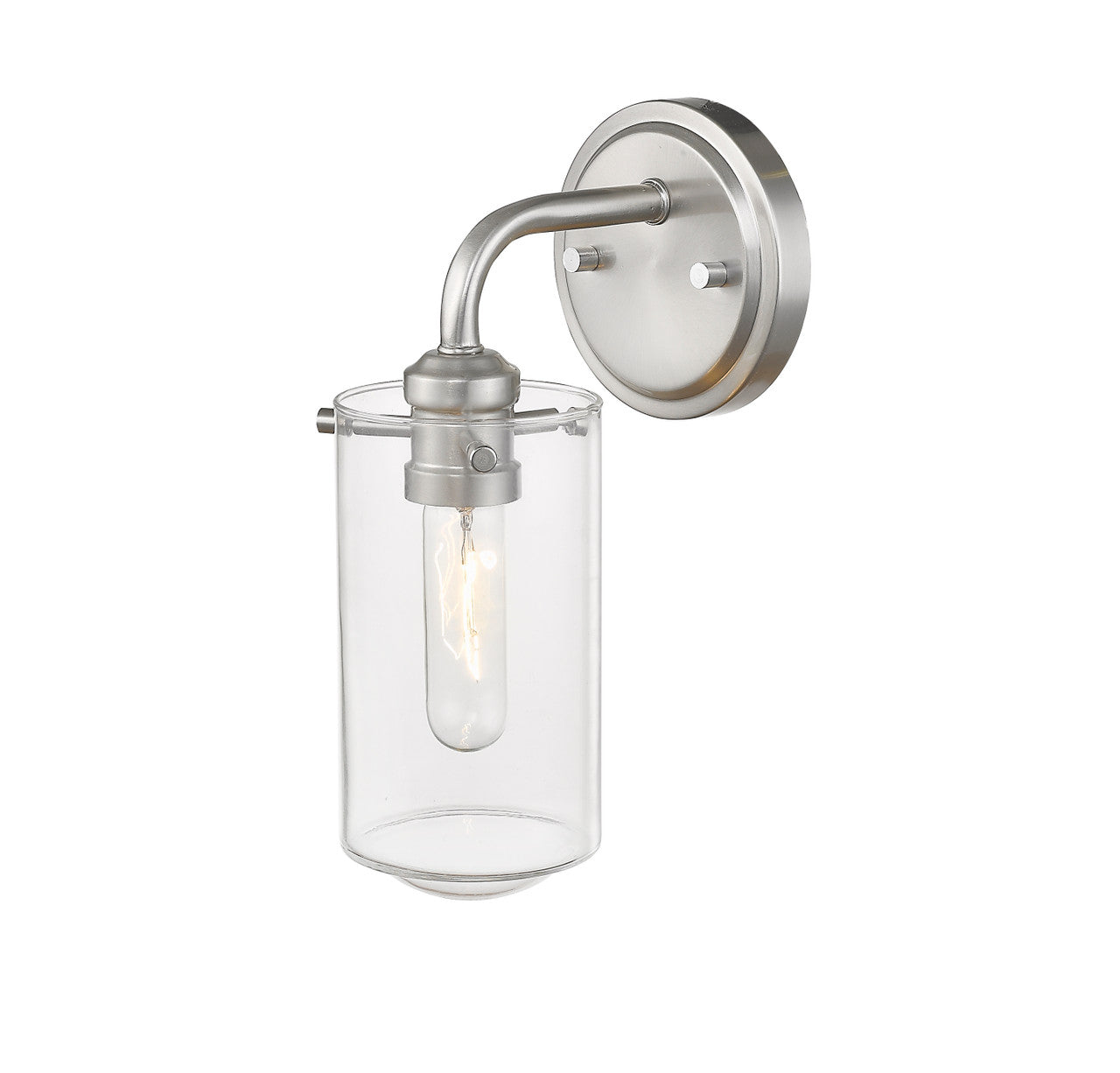 Z-Lite Delaney 1 Light Wall Sconce in Brushed Nickel 471-1S-BN