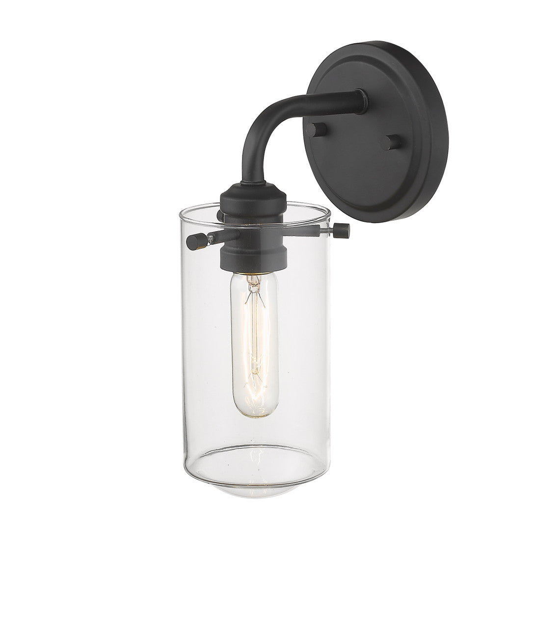 Z-Lite Delaney 1 Light Wall Sconce in Matte Black 471-1S-MB