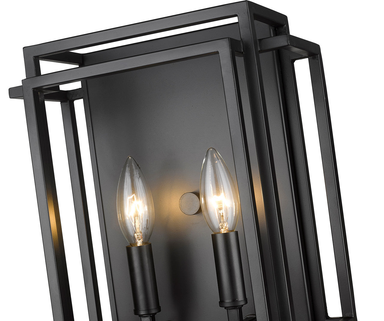 Z-Lite Titania 2 Light Wall Sconce in Matte Black 454-2S-MB