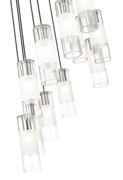 Z-Lite Alton 11 Light Chandelier in Brushed Nickel 824P-11R-BN