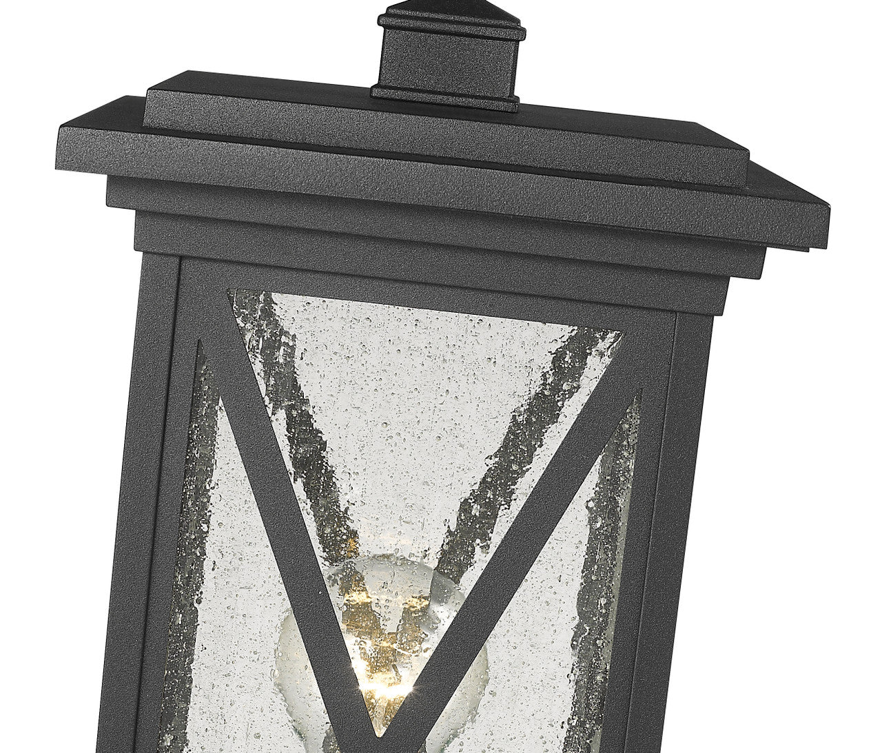 Z-Lite Brookside 1 Light Outdoor Post Mount Fixture in Black 583PHMS-BK