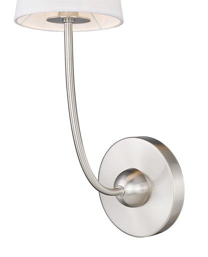 Z-Lite Shannon 1 Light Wall Sconce in Brushed Nickel 3040-1S-BN