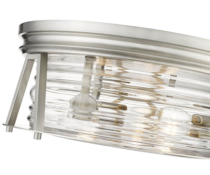 SPECIAL BUY: Z-Lite Cape Harbor 3 Light Flush Mount in Brushed Nickel 491F3-BN