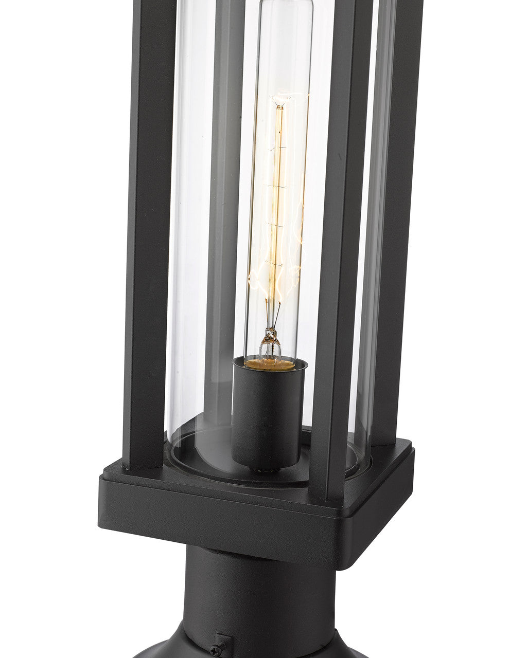 Z-Lite Glenwood 1 Light Outdoor Pier Mounted Fixture in Black 586PHMR-553PM-BK