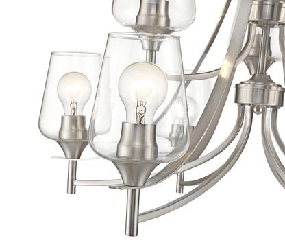 Z-Lite Joliet 9 Light Chandelier in Brushed Nickel 473-9BN