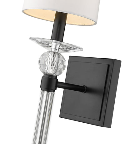 Z-Lite Ava 1 Light Wall Sconce in Matte Black 804-1S-MB