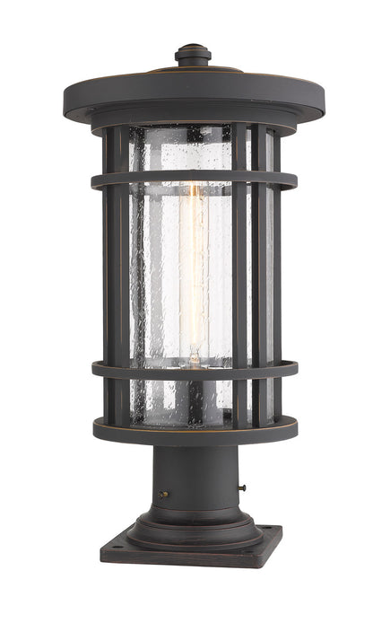 Z-Lite Jordan 1 Light Outdoor Pier Mounted Fixture in Oil Rubbed Bronze 570PHB-533PM-ORB