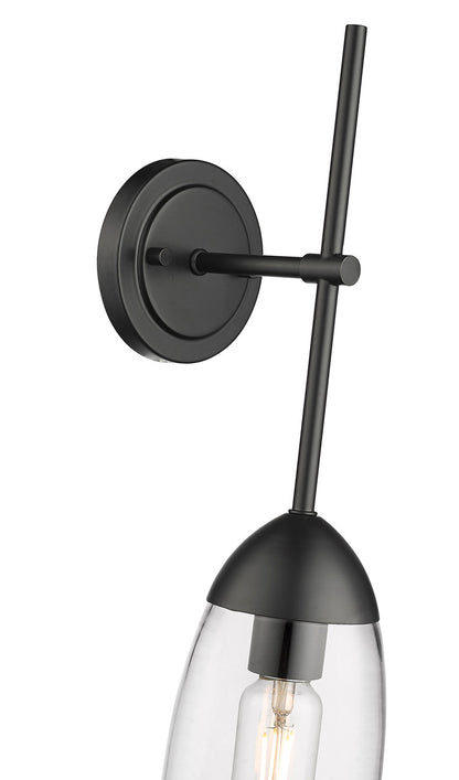 Z-Lite Arden 1 Light Wall Sconce in Matte Black 651S-MB